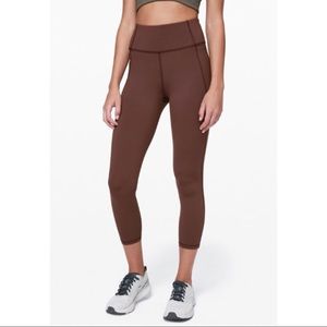 Lululemon Final Lap Crop 23” Legging Cherry Cola